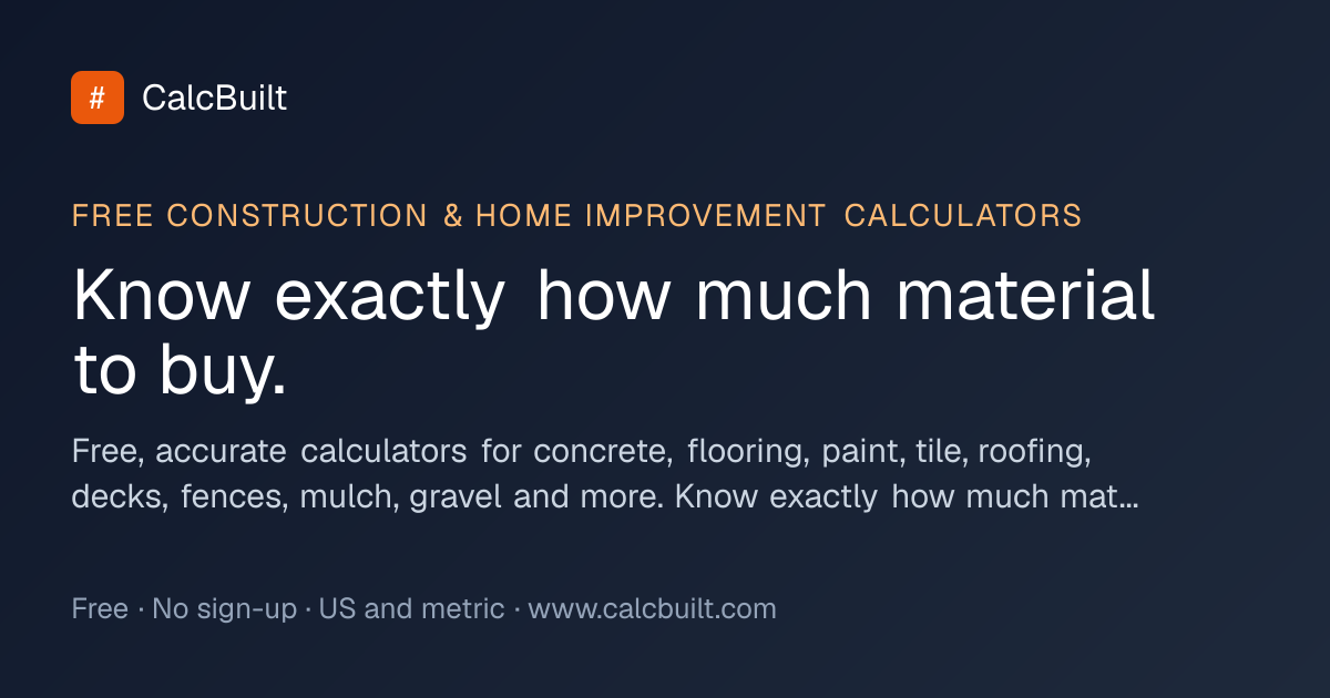 Insulation & HVAC Calculators (24 Free Tools) | CalcBuilt